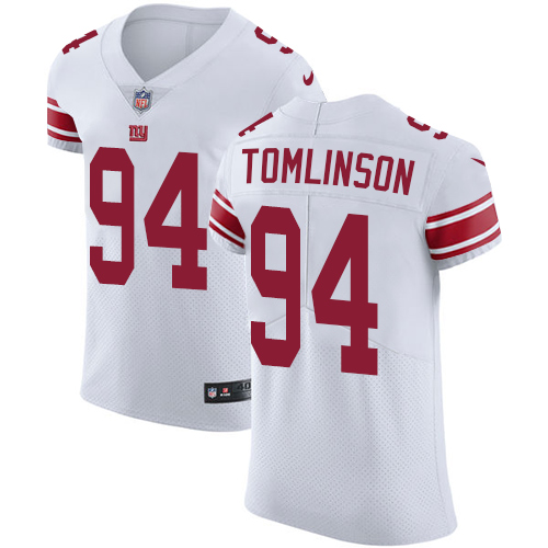 Nike Giants #94 Dalvin Tomlinson White Men's Stitched NFL Vapor Untouchable Elite Jersey